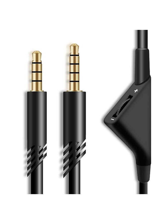 [2 Meter Replacement for Astro A10 A40 Inline Volume Control Cable Cord, Audio Gaming Wire Compatible with Astro A10 A40 Headsets (Volume Control Function, TPE) - Image 1